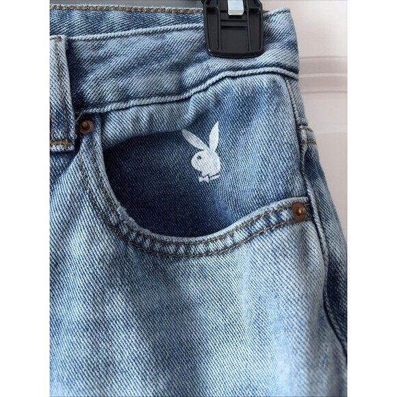 Playboy By PacSun Light Blue Back Slash Boyfriend Jeans sz 27 - Picture 4 of 5